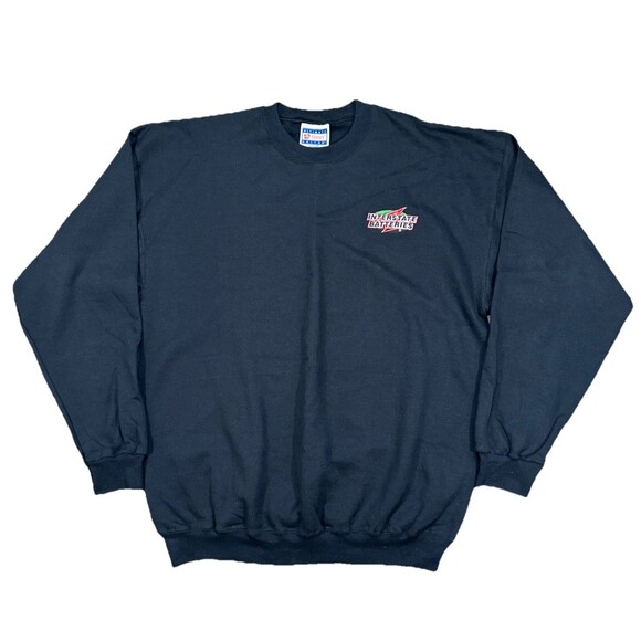 Vintage Interstate Batteries Pullover Crewneck Sweatshirt - Mens Large L - Picture 1 of 5
